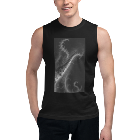 Grey fractals – Unisex tank top