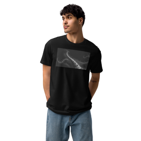 Grey fractals – Unisex staple eco t-shirt - Image 3