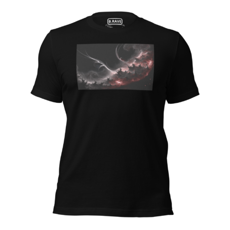 Red fractals  – Unisex staple eco t-shirt - Image 4