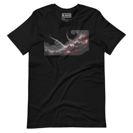 Red fractals – No background – Unisex staple eco t-shirt - Image 3